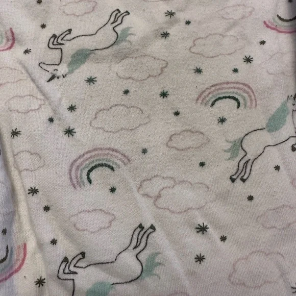 Hudson Baby Unicorn and Rainbow Bodysuit - White and Pink - Picture 2 of 3